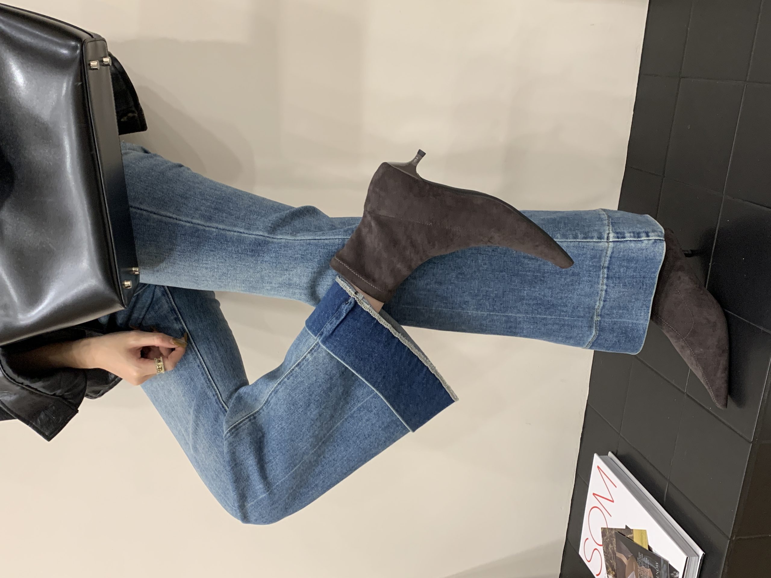 2025 New Fashion Ankle Boots for Women Pointed Toe Low Heel Simple Slim Fit Boots - Style 7a6411 - Image 2
