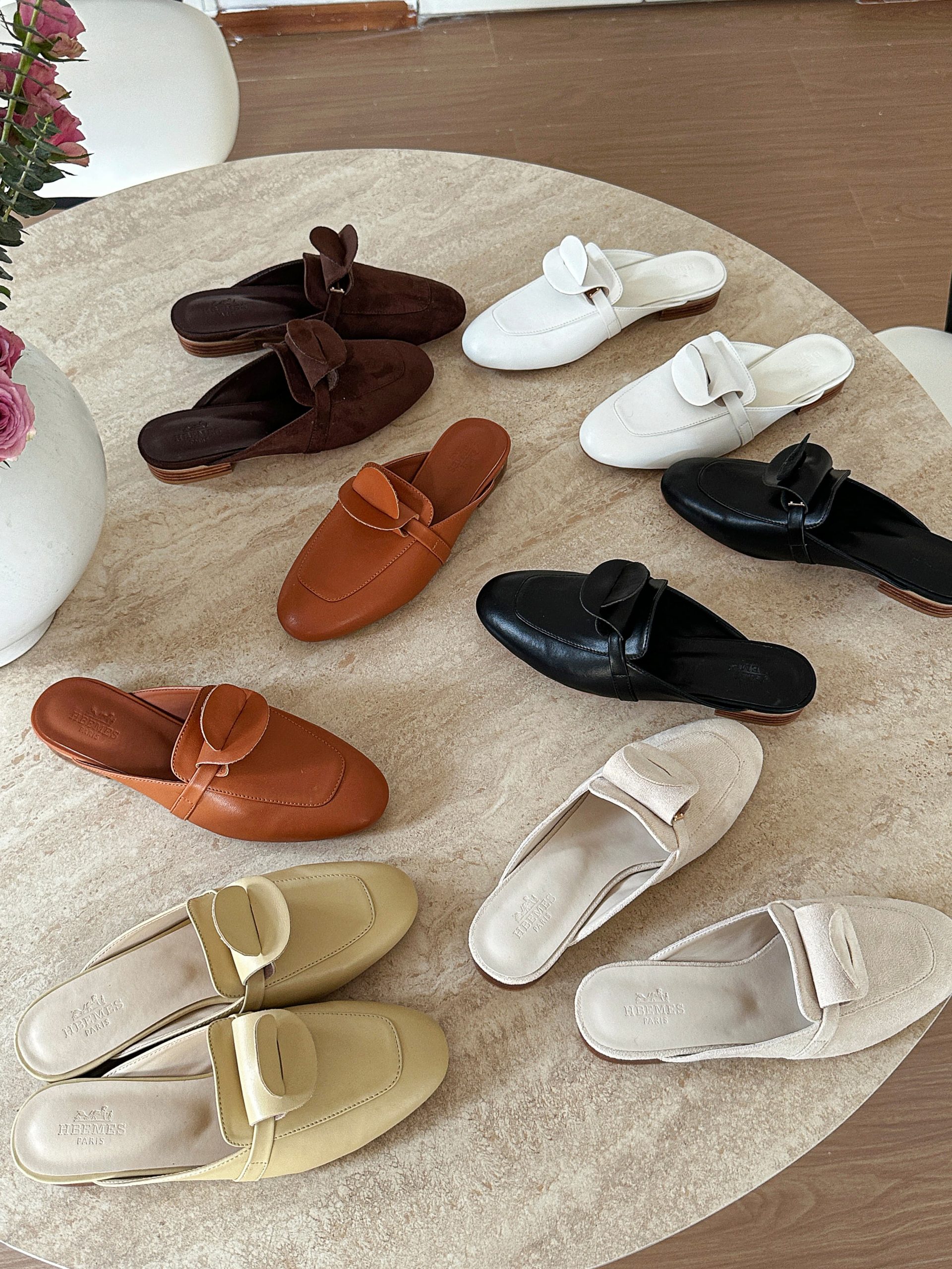 Spring New Women's Open Toe Slippers with Detachable Buckle, Round Toe Flat Heel, Non-Slip Rubber Sole, PU Lining, Multiple Colors - Image 4