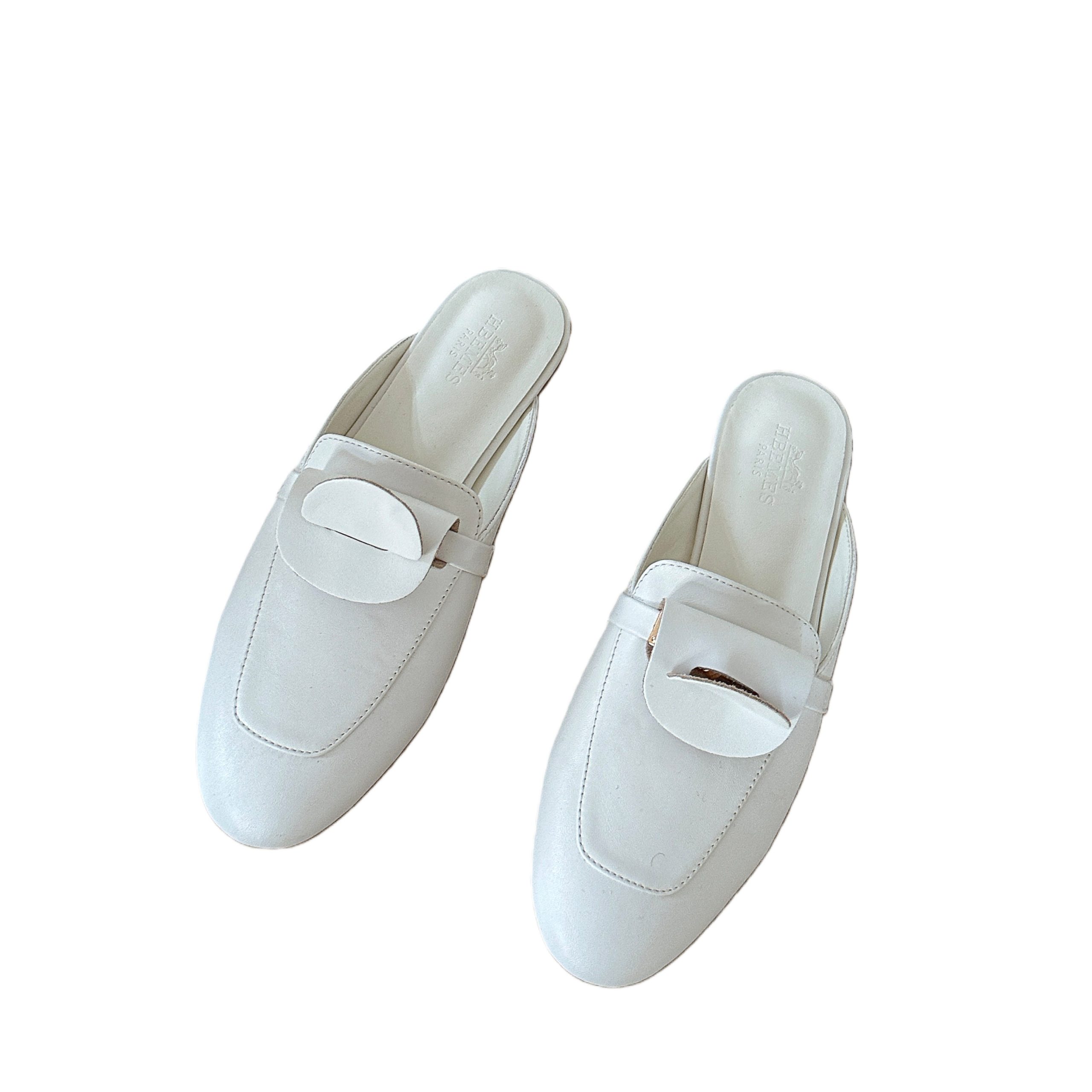 Spring New Women's Open Toe Slippers with Detachable Buckle, Round Toe Flat Heel, Non-Slip Rubber Sole, PU Lining, Multiple Colors - Image 5